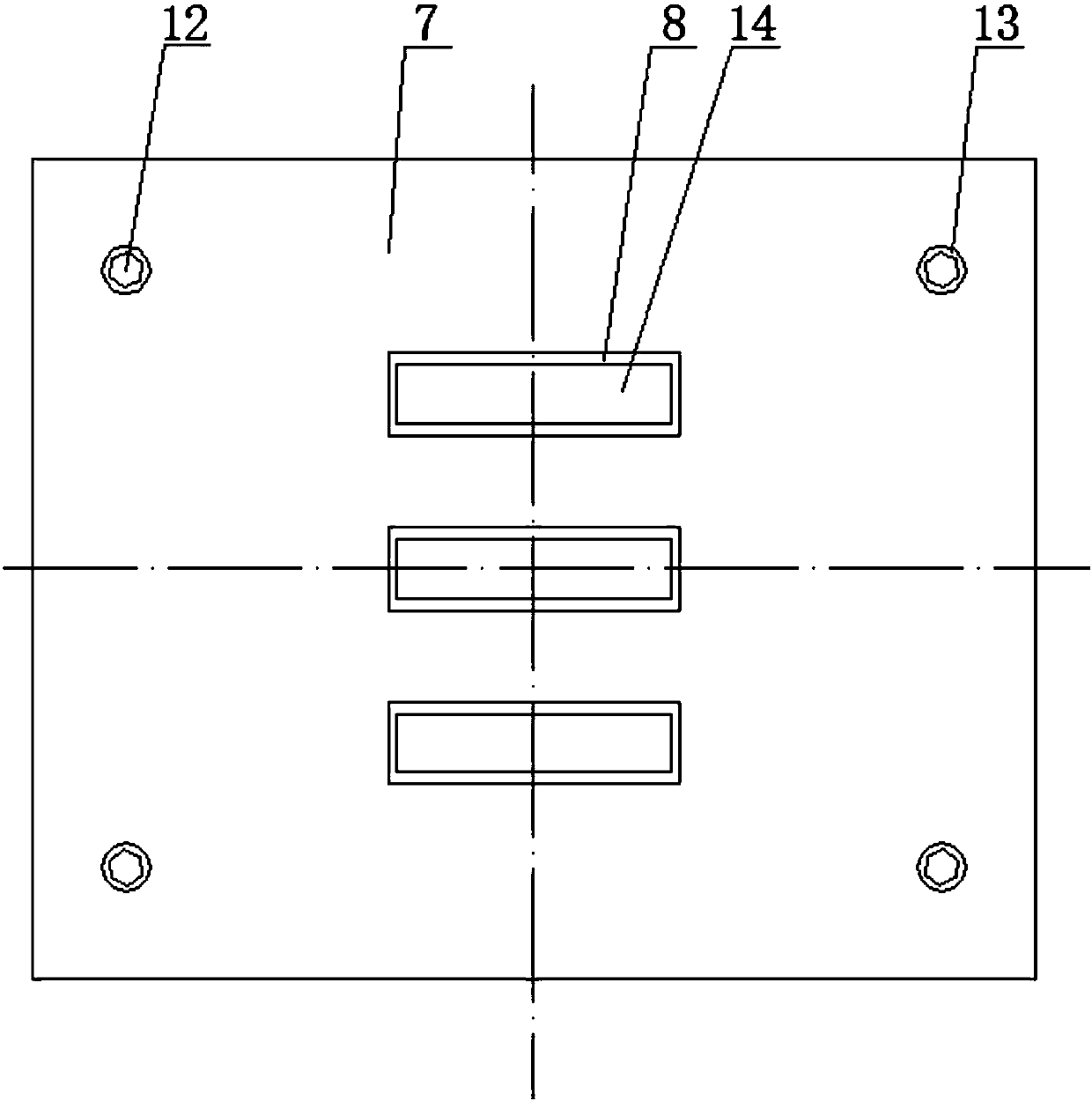 Multi-column trapezoidal fixed valve mold