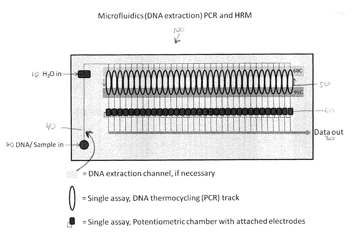 Microfluidics polymerase chain reaction and high resolution melt detection