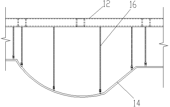 Suspended ceiling hanging and connecting structure