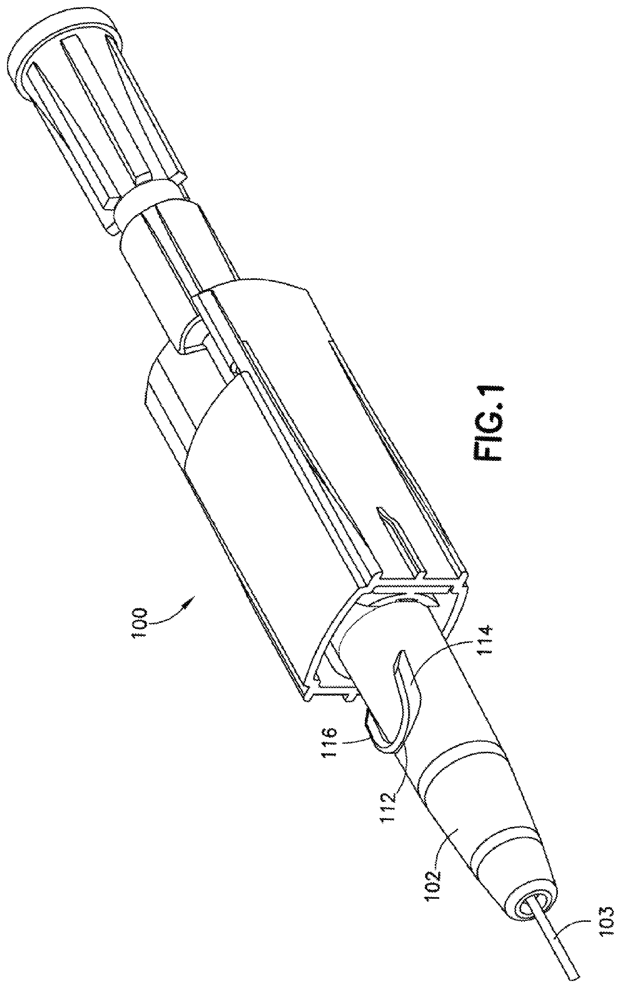 Medical device with Anti-rotation push tab
