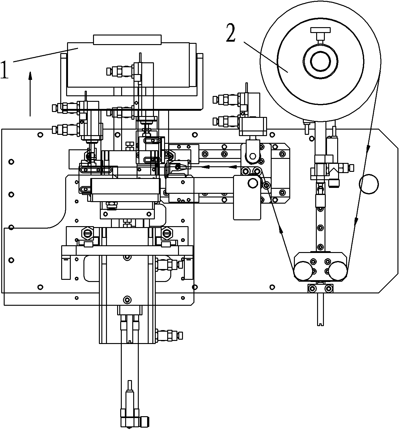 Fully automatic tape pasting mechanism