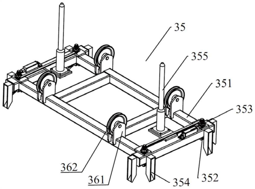 Hoisting type locomotive battery swap station and battery swap method