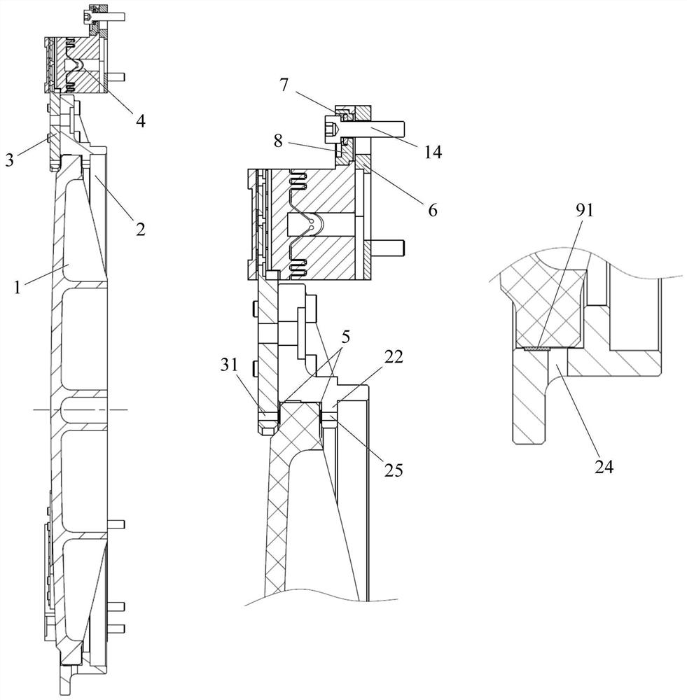 A mirror supporting and fixing device and its flexible support