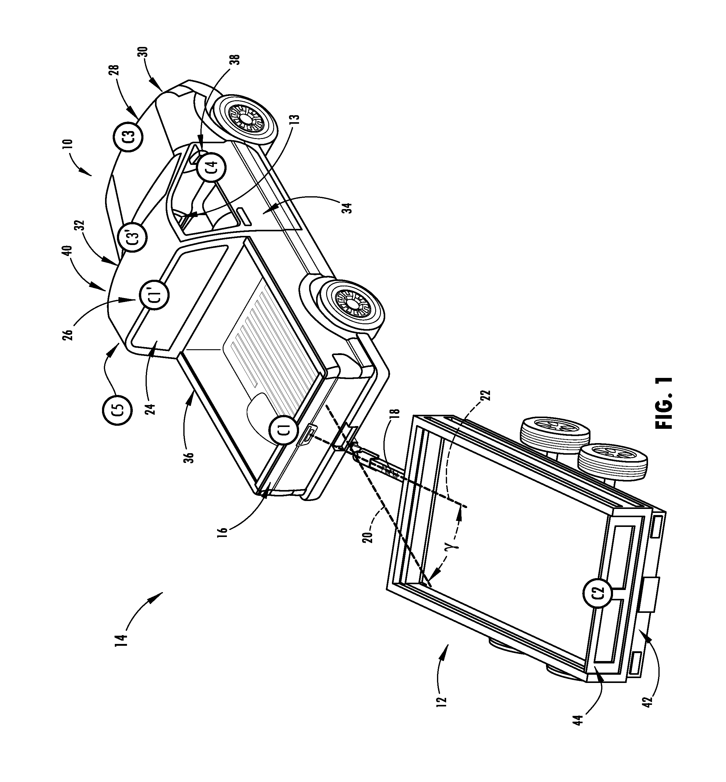 Method of inputting a path for a vehicle and trailer