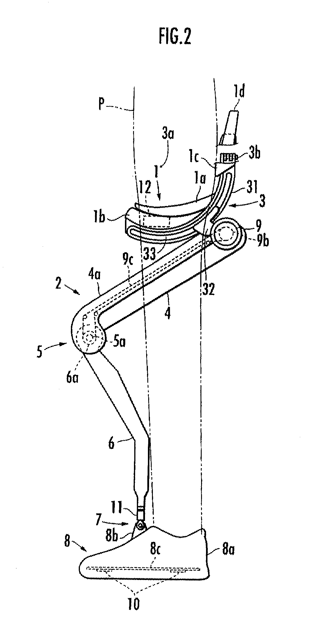 Curved guide mechanism and walk-assisting device