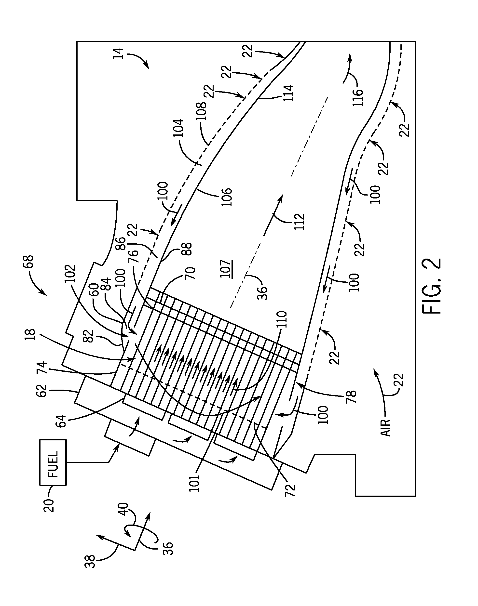 Air diffuser for combustor