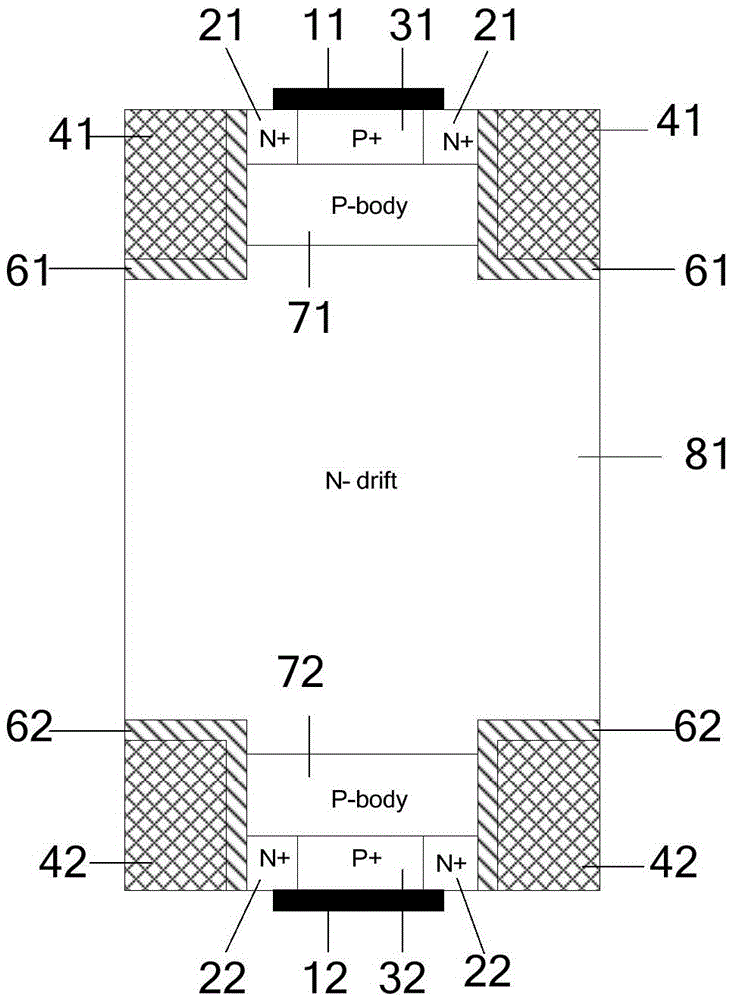 A kind of bidirectional igbt device and manufacturing method thereof