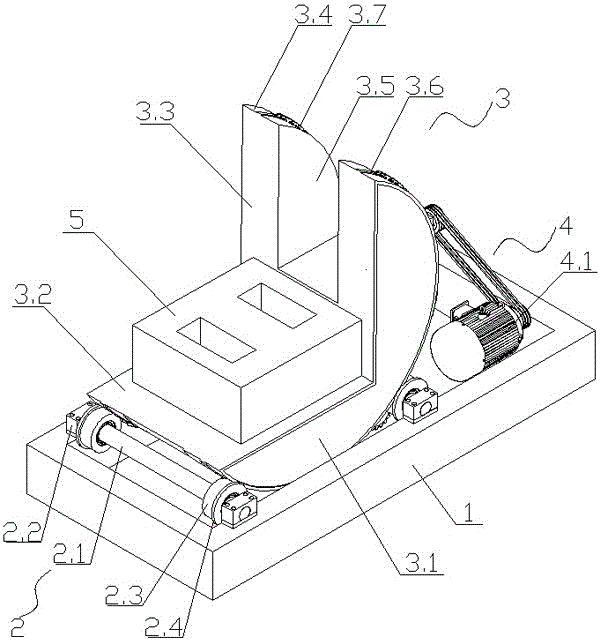 Transformer iron core overturning device and operating method thereof