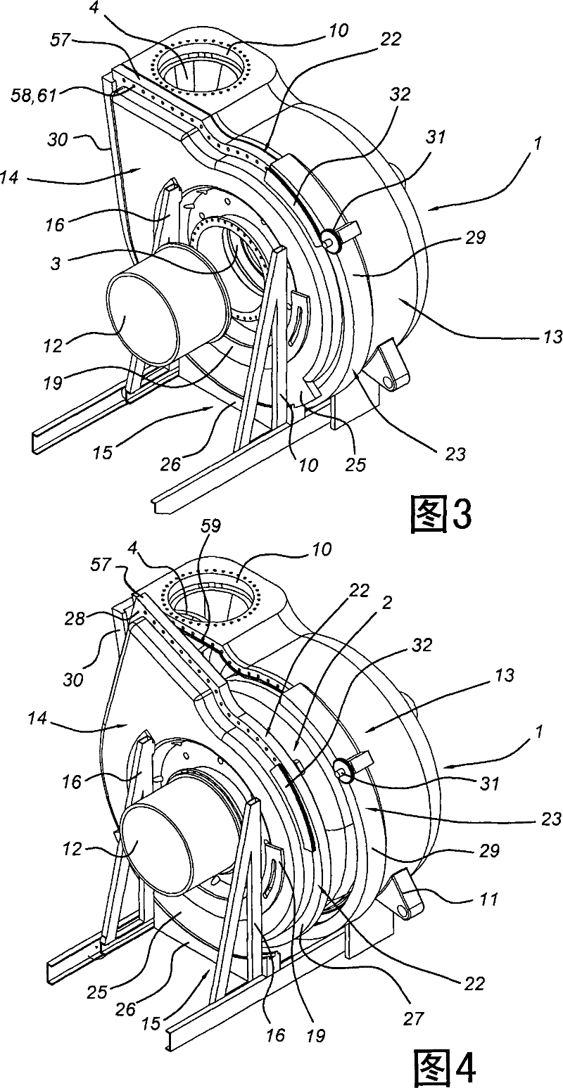 Centrifugal pump housing having a flat single cover part