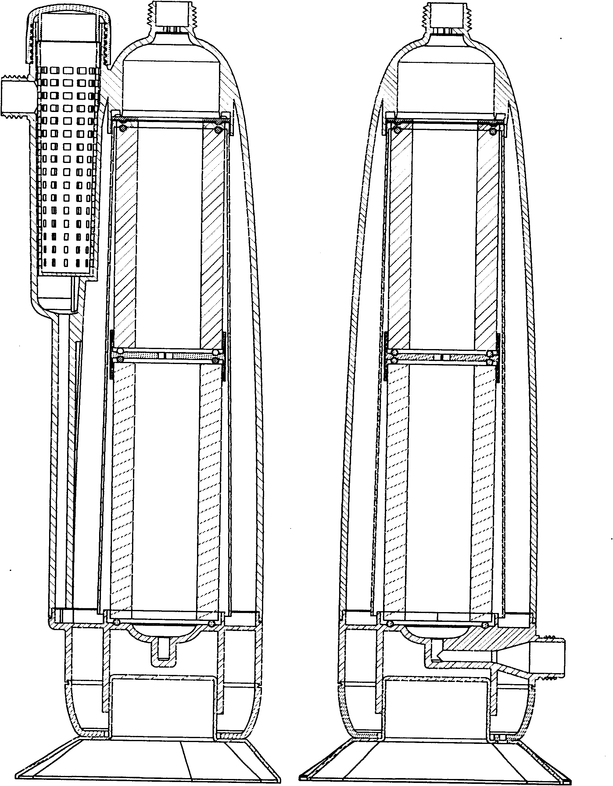 Automatic rolling water purifying, oxygenating and distributing machine