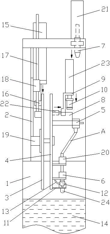 Inner cleaning and airtightness detecting device for oil filling pipe, and method thereof