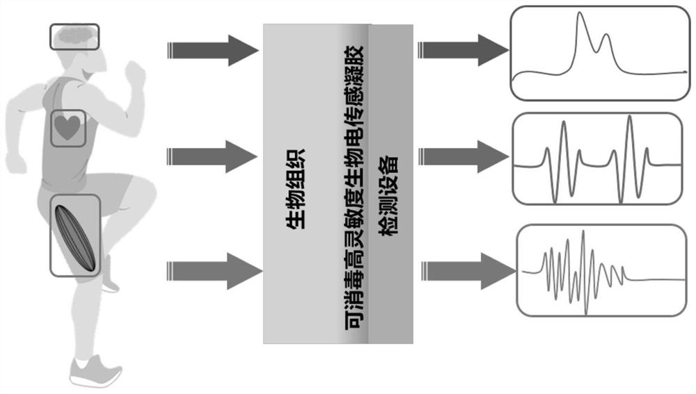 Interface material capable of being used for virtual-reality interaction and preparation method thereof