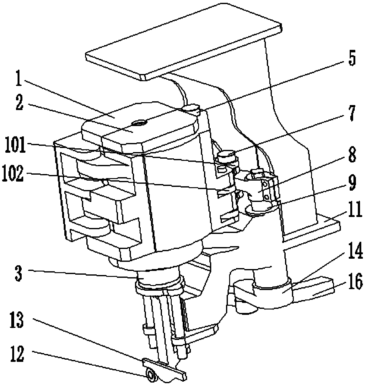 Mold motion mechanism of bottle blowing machine