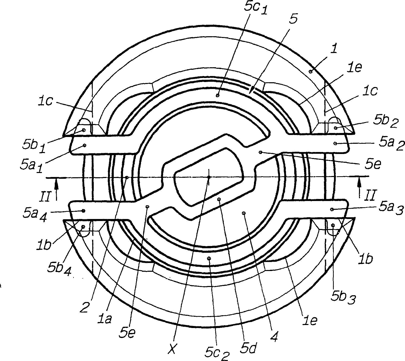 Shock-absorbing bearing for timepiece