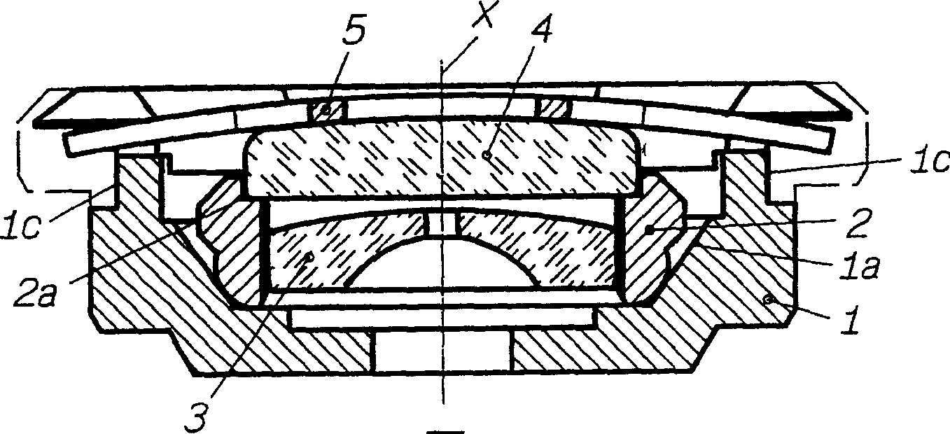 Shock-absorbing bearing for timepiece