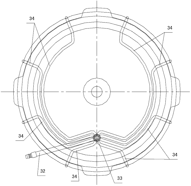 Casting method for hub and water mist cooling device used in casting method