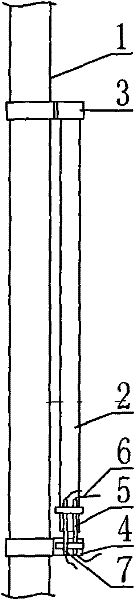 Measuring method for tension-rod pull force of large building