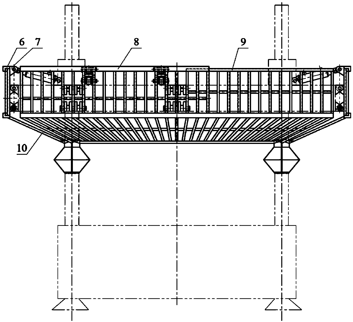 Cofferdam type hydraulic anti-impact and ice-resistant device for marine nuclear power platform