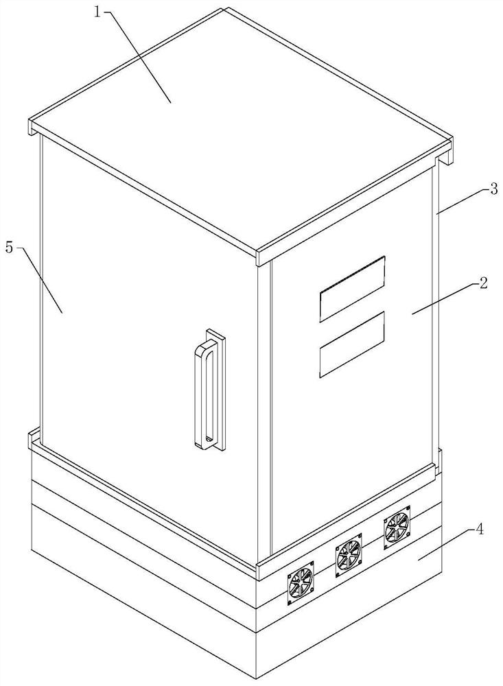 Switch cabinet with heat dissipation and ventilation structure