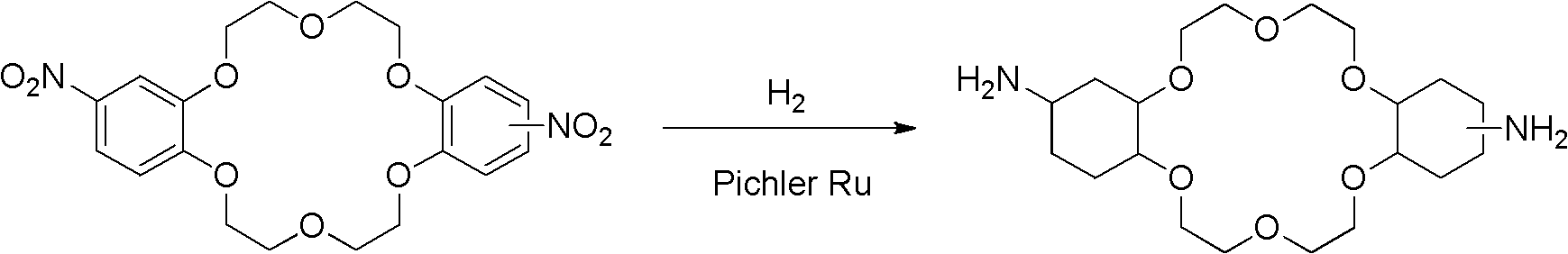 Synthetic method of amino-substituted cyclohexyl crown ether