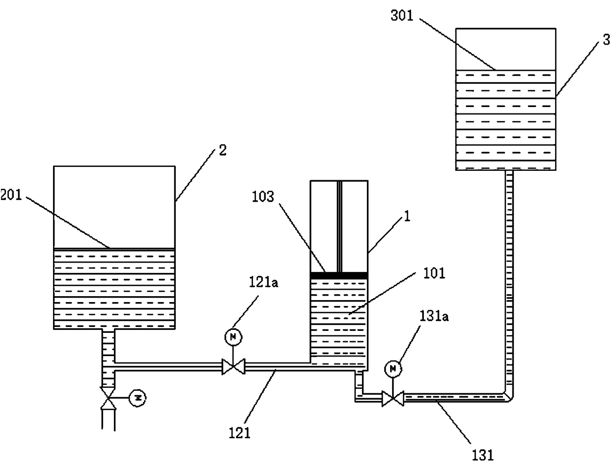 Liquid weighing device