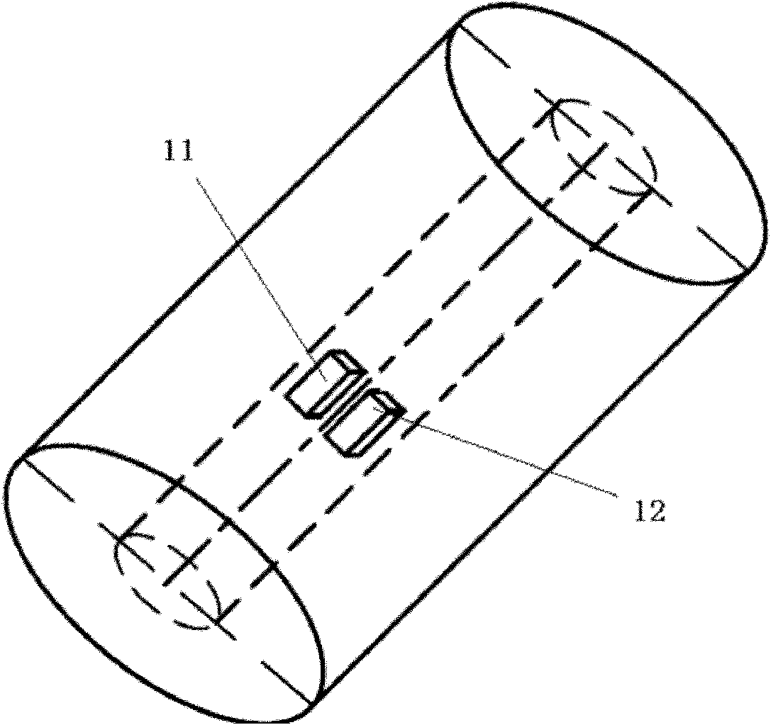 Device for measuring annulus flow between sea bottom marine riser and drill column by using ultrasonic waves