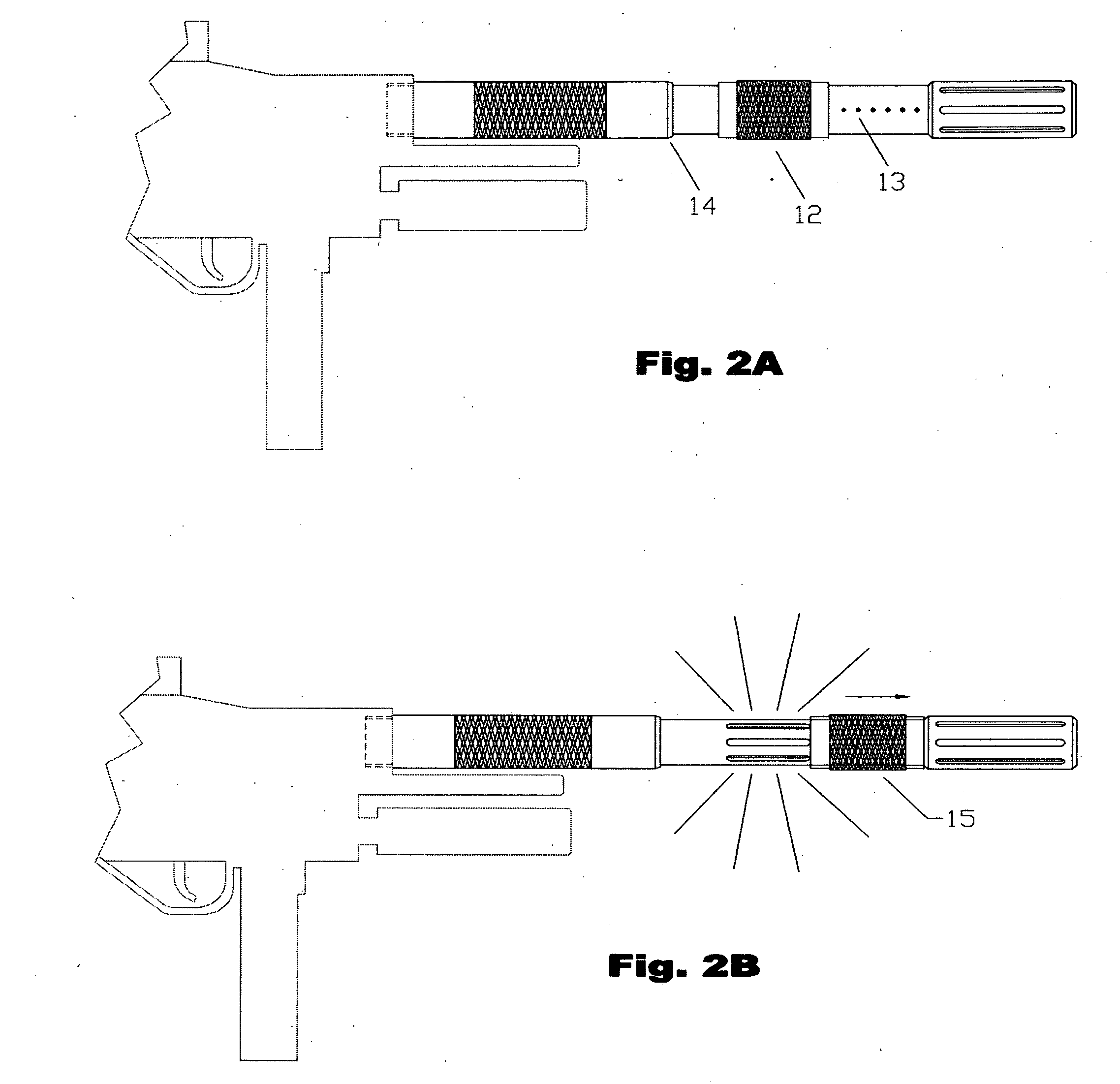 Paintball gun barrel modification and associated mechanism to allow for removal of ruptured paint ball material during game or other battle type operation