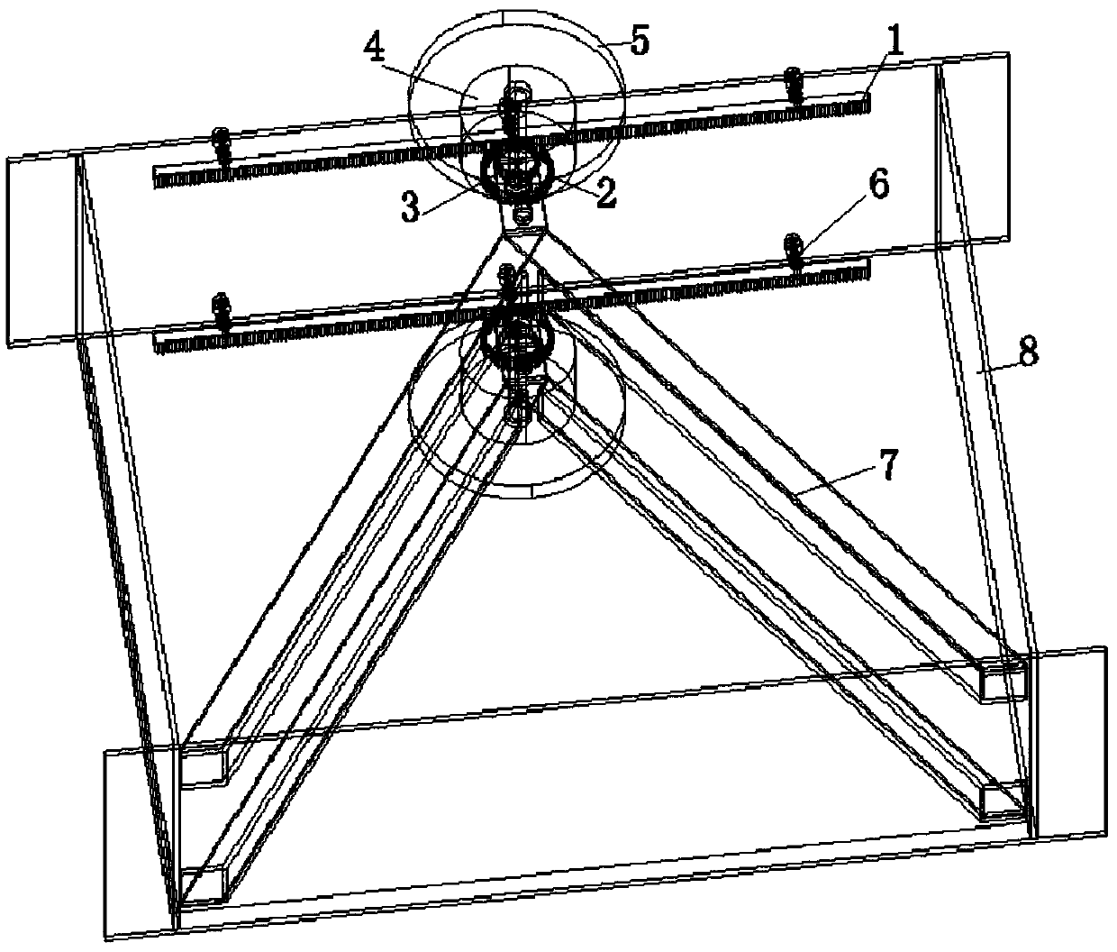 Ratchet wheel rack inerter based on speed reducer