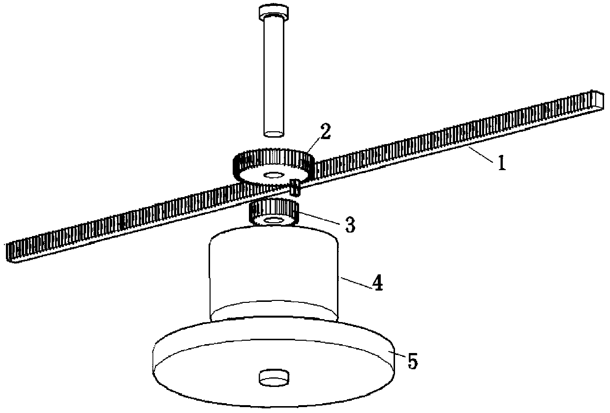 Ratchet wheel rack inerter based on speed reducer