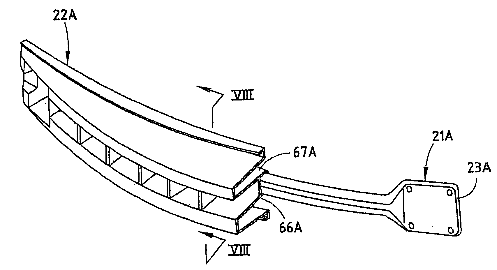 Bumper with integrally formed energy absorber