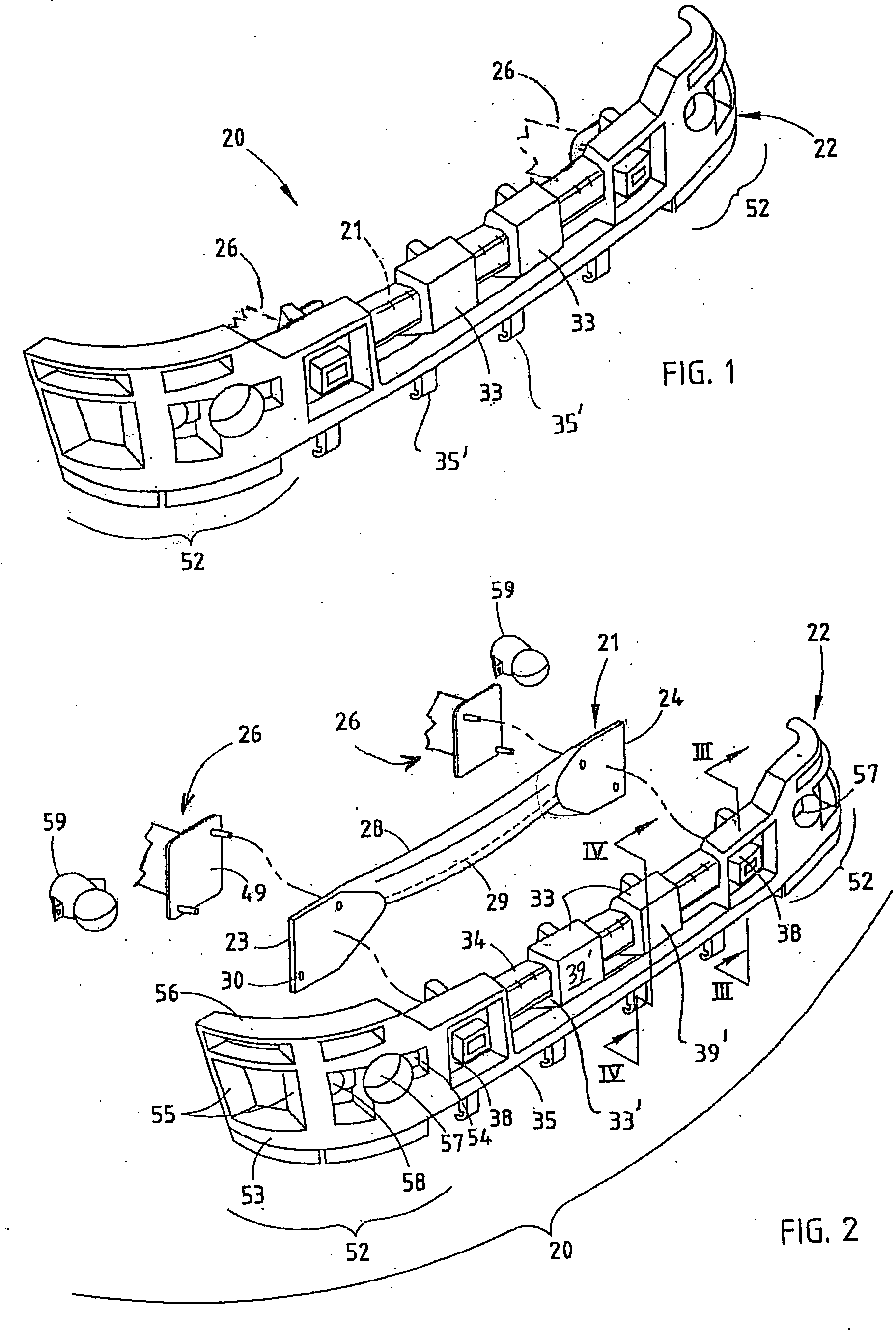 Bumper with integrally formed energy absorber