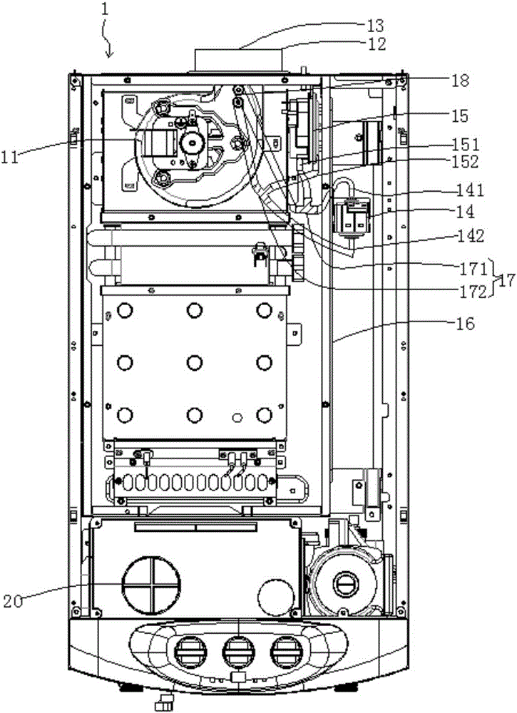 Control system of gas-fired water heating device