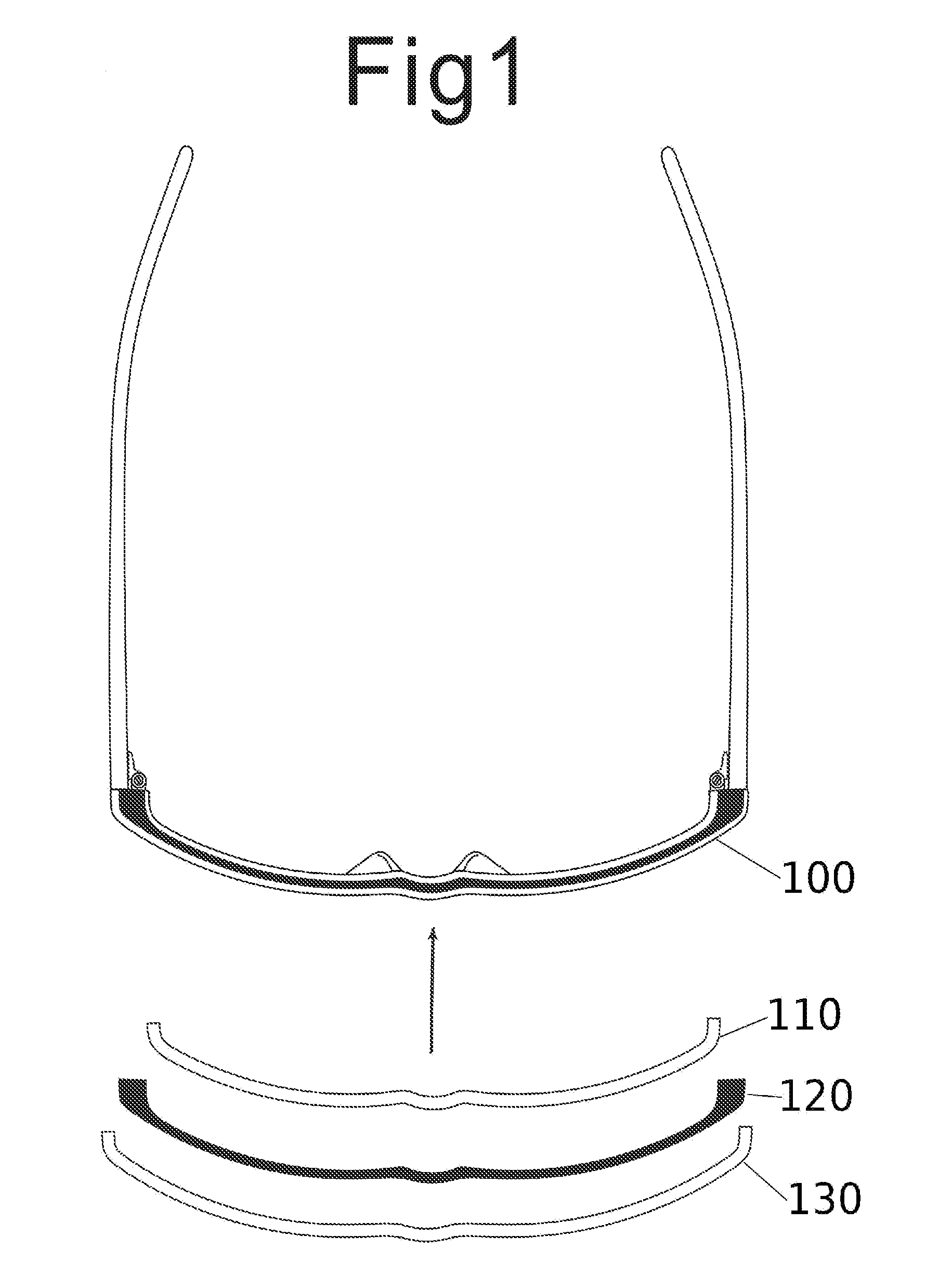 Eyeglass frame with embedded design pattern and manufacturing method thereof