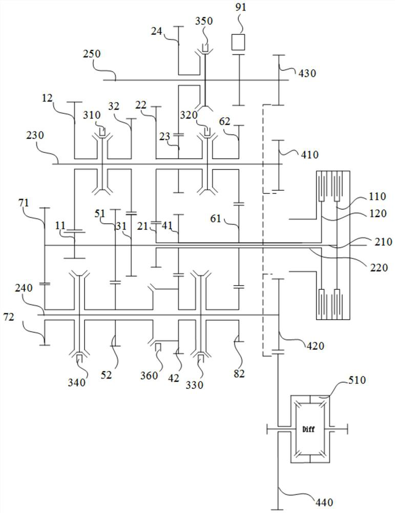 Dual-clutch automatic transmission and vehicle