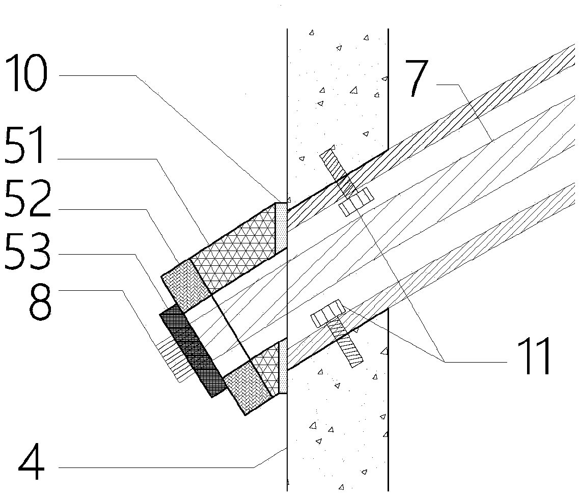 Existing shallow foundation building protection device under multi-sided enclosing excavation condition and construction method