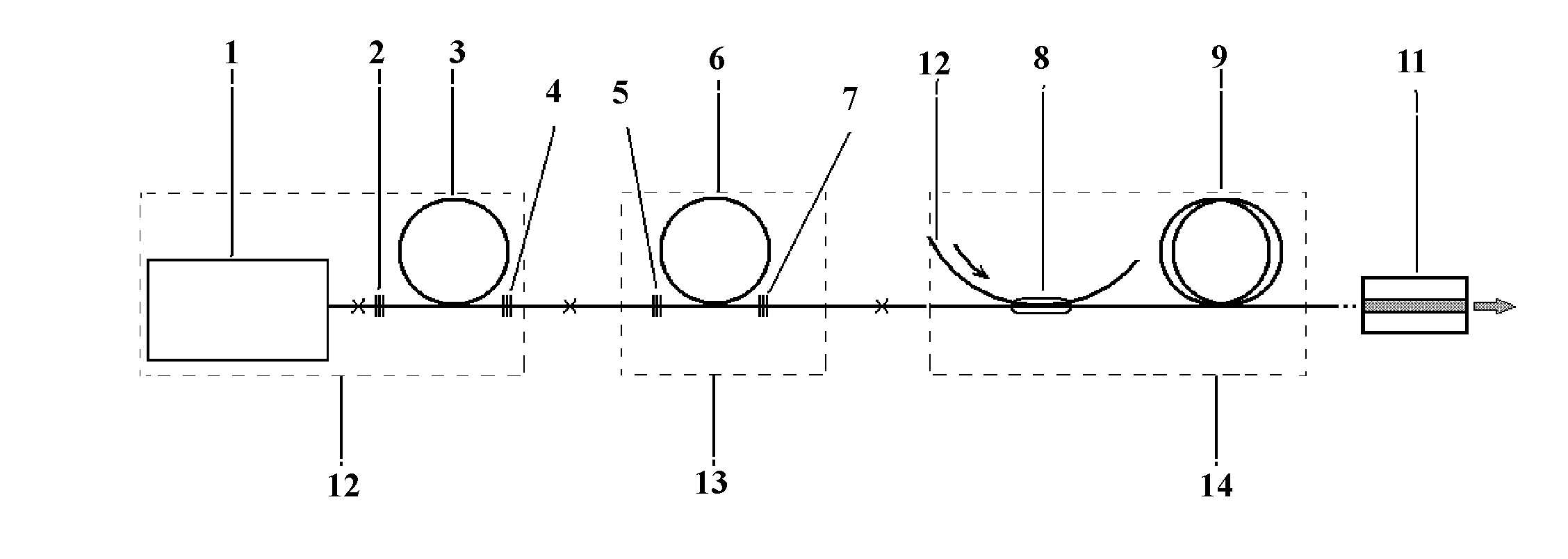 Fiber Raman yellow laser based on main oscillation power amplifier