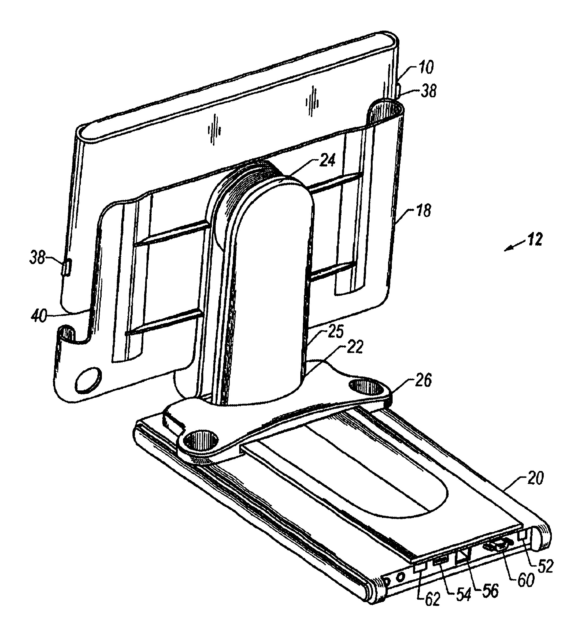 Tablet computing device with three-dimensional docking support