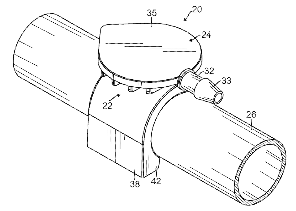 Clamp and spike for flexible conduit