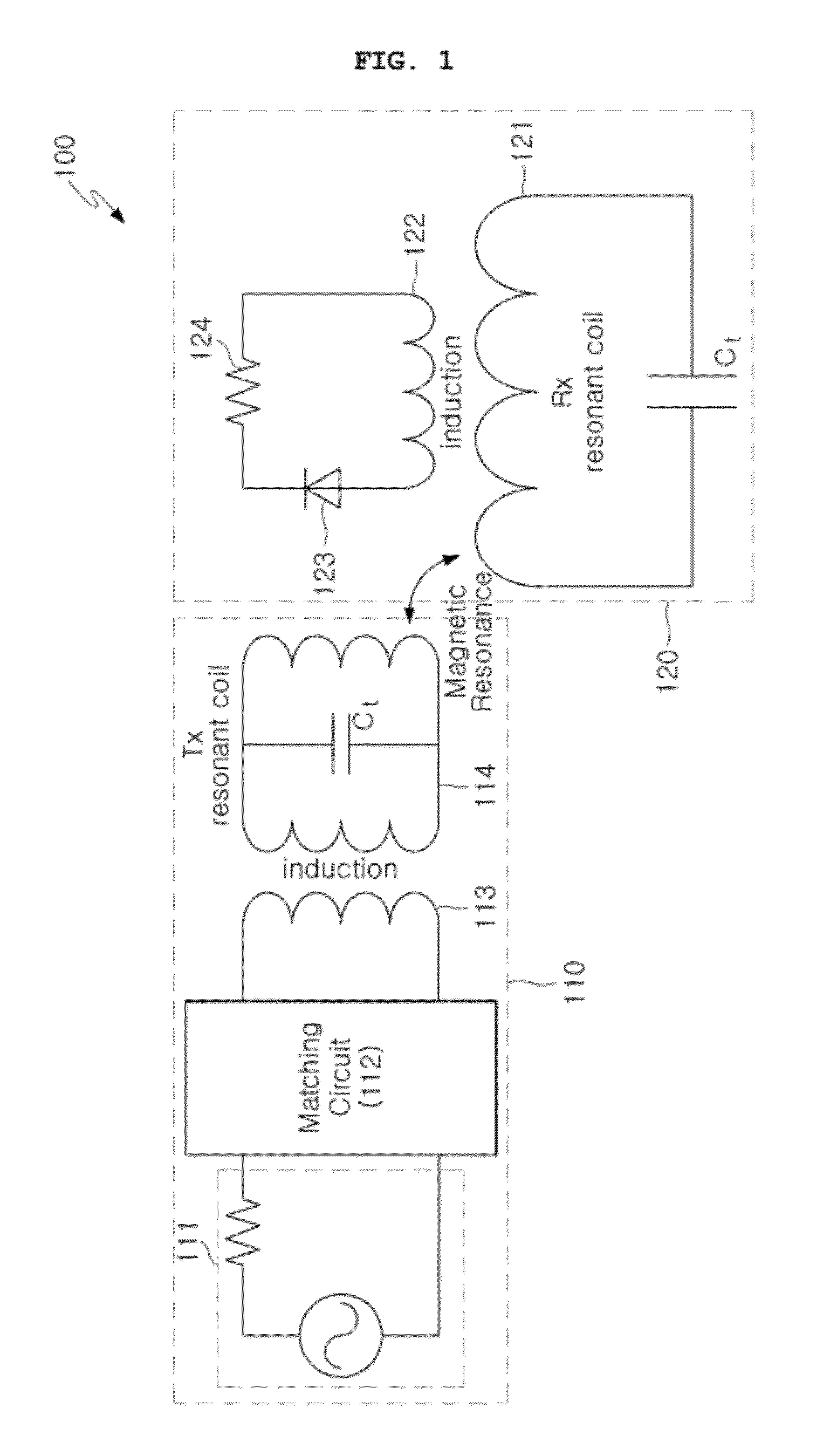 Space-adaptive wireless power transfer system and method using evanescent field resonance