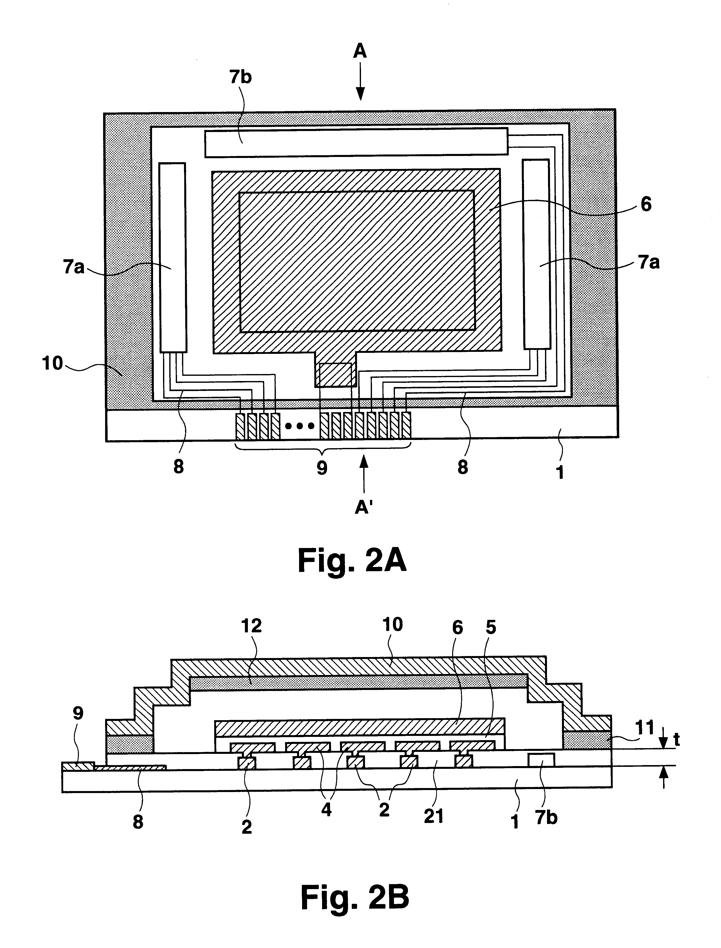 Sealing structure for display device