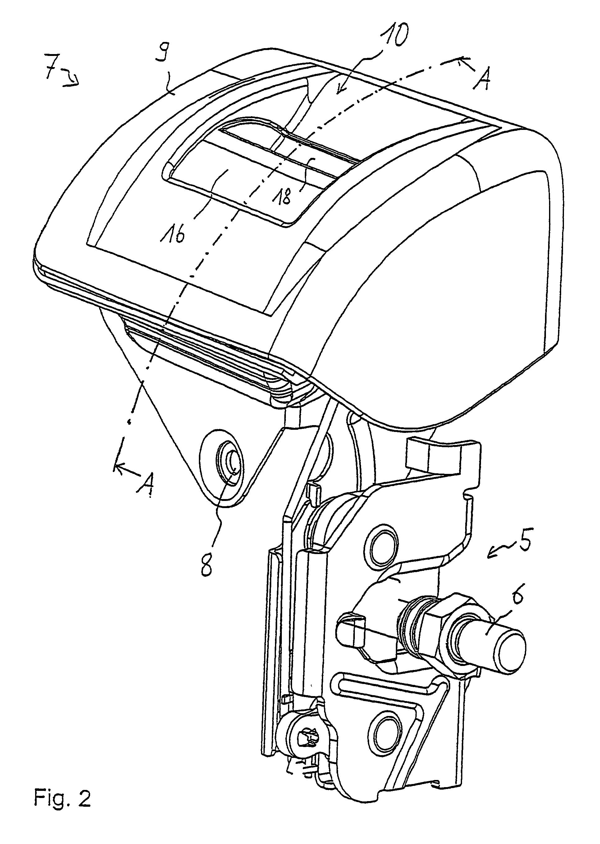 Release device for a rear seat backrest component part of a vehicle