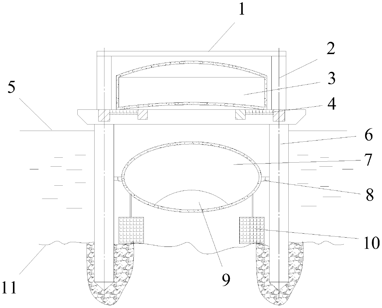 Seawater three-dimensional oil tank platform, system and construction method thereof