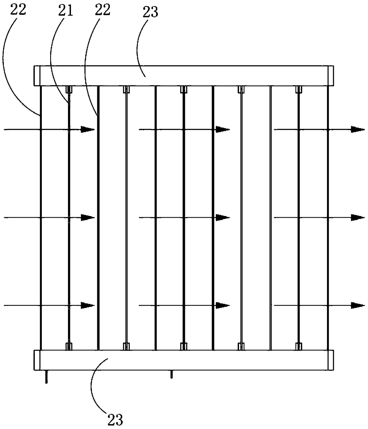 Electrostatic fume purifying device with composite layer type electric field