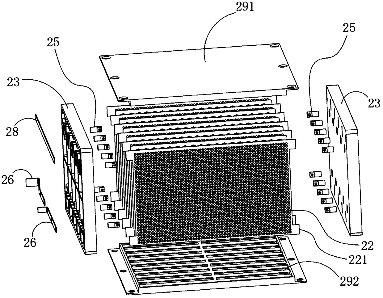 Electrostatic fume purifying device with composite layer type electric field