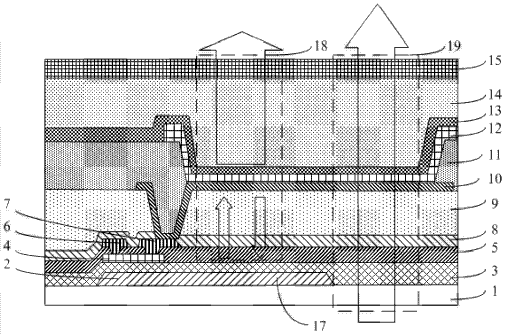 OLED (Organic Light Emitting Diode) pixel structure and OLED display device