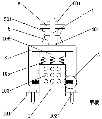 A kind of guiding cable equipment for ships and its installation method