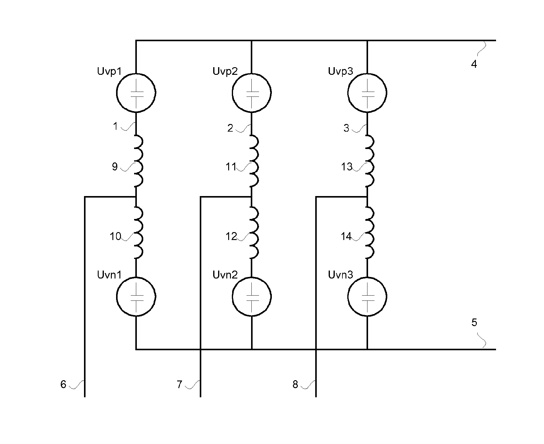 Modular multi-level power converter with second and third order harmonics reduction filter