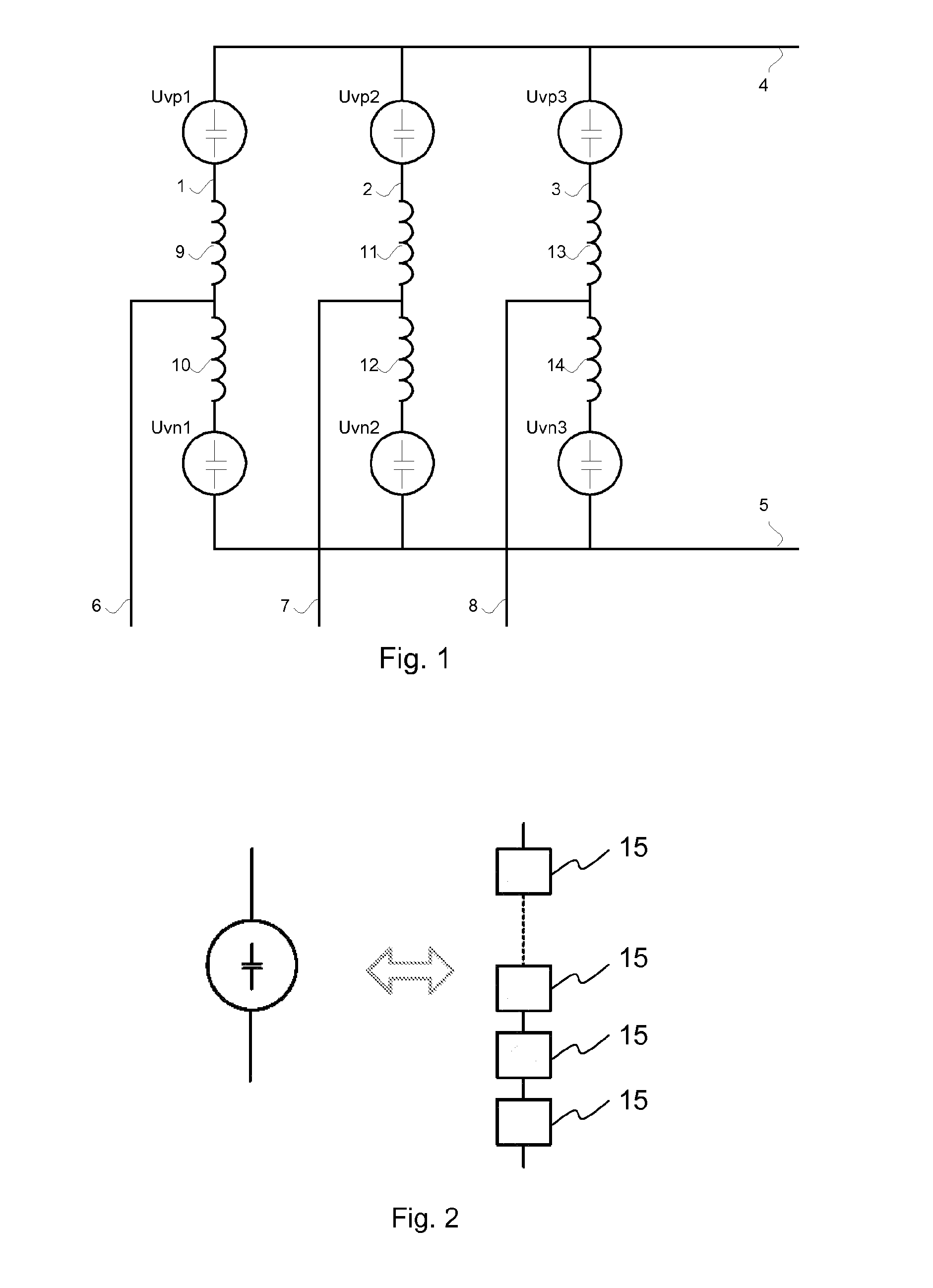 Modular multi-level power converter with second and third order harmonics reduction filter