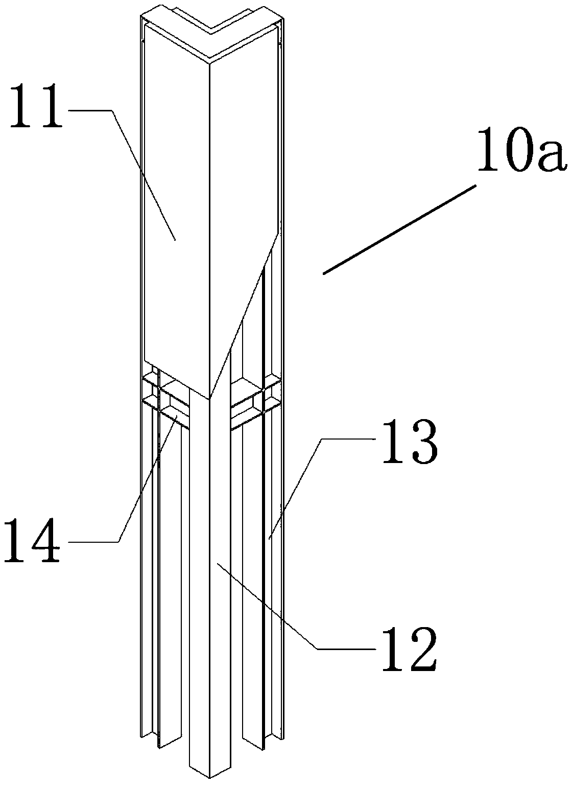 Fabricated multi-limb steel column-simple support concrete board residential building structure system and construction method thereof