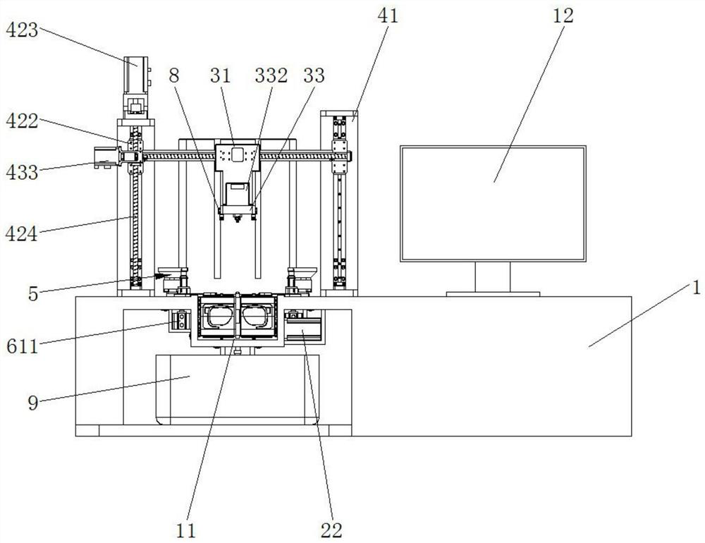 Glasses frame double-side full-automatic hinge nailing machine and using method thereof